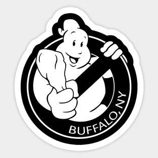 Buffalo Ghostbusters - White Imprint Sticker